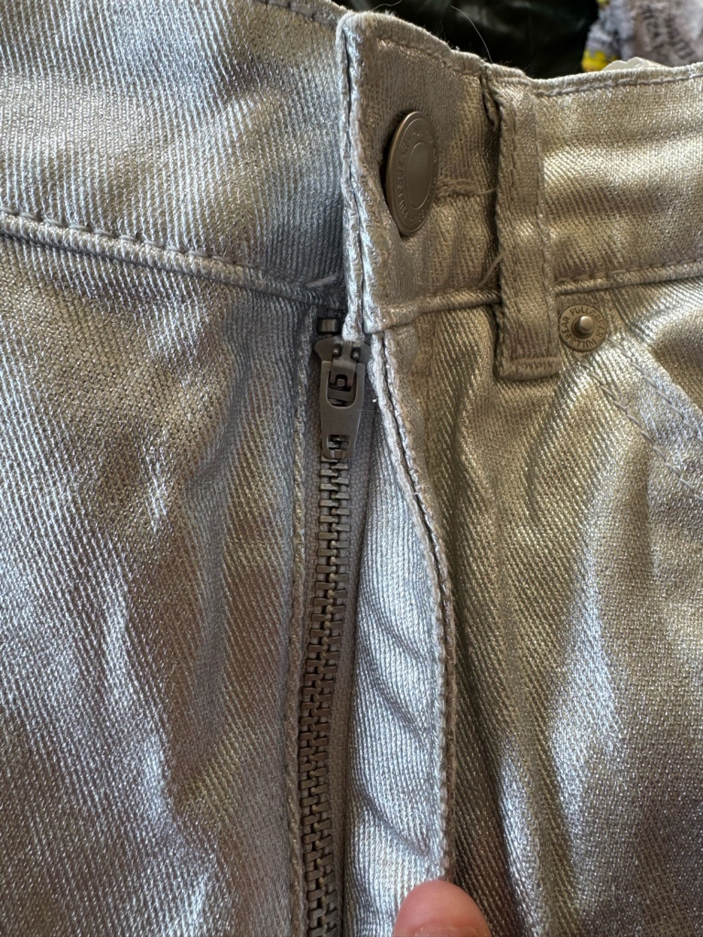 Pull & Bear Metallic silver long skirt slit front y2K - Picture 7 of 10